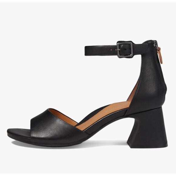 Gentle Souls Kenneth Cole Iona Heels 6 Black Leather NWOT Pumps Sandals Comfort - Picture 3 of 10